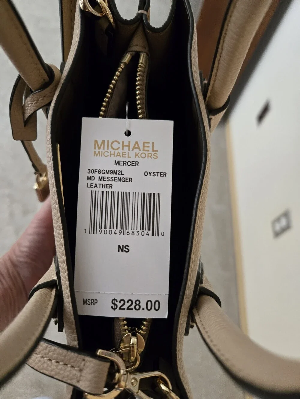 Michael Kors Blush Leather Satchel with Gold Hardware